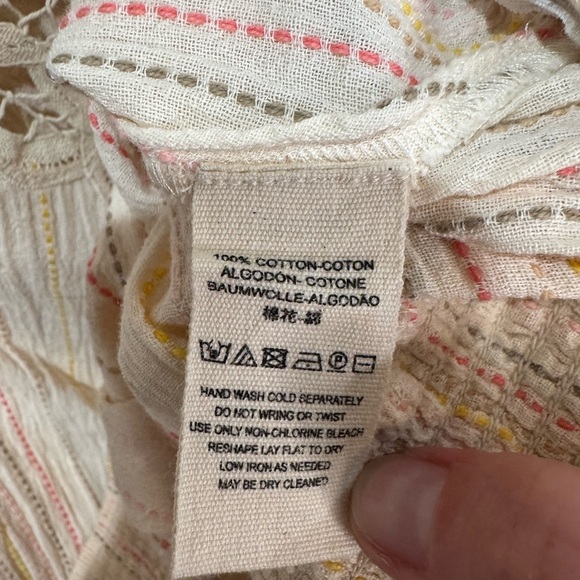 Free People FLOATING MEMORIES Top‎ Sz Small 100% cotton - Picture 9 of 10